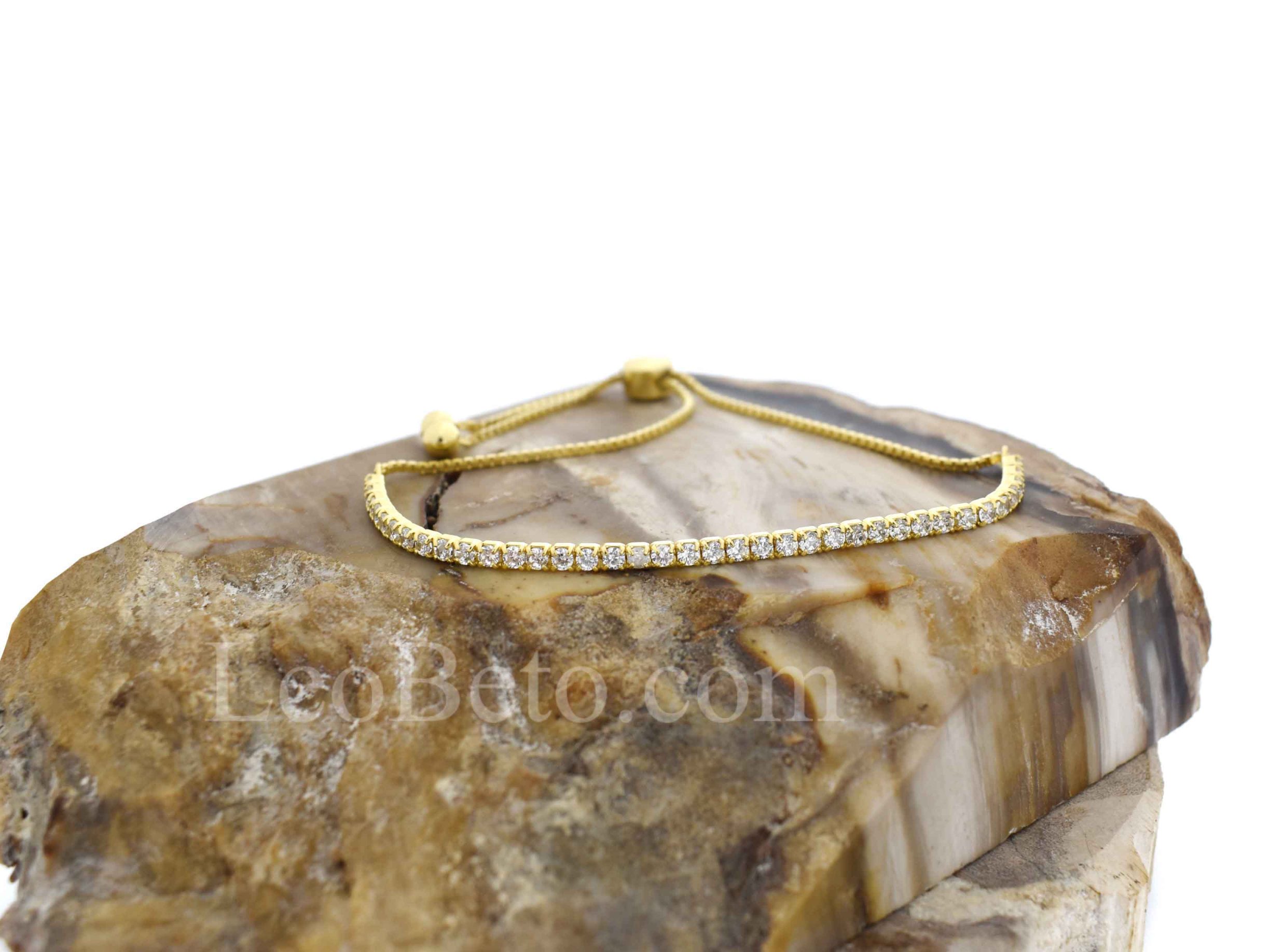 Gold and Silver Slider Tennis Bracelet - Image 4