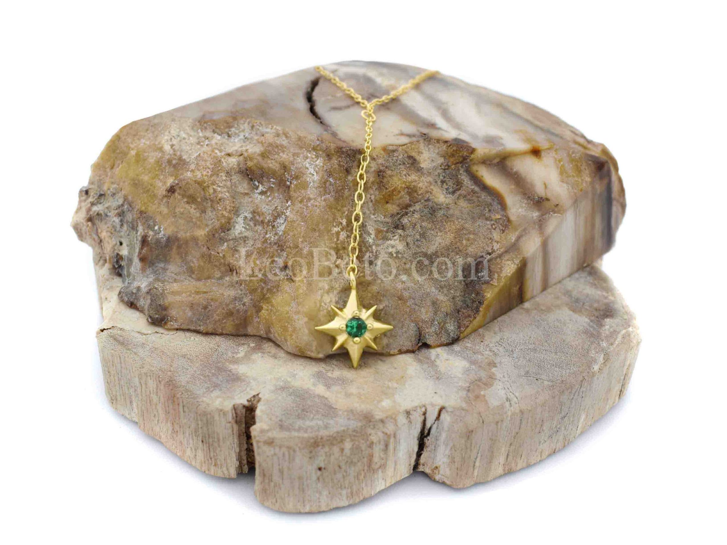 Octagonal Star Drop Chain Necklace - Image 2