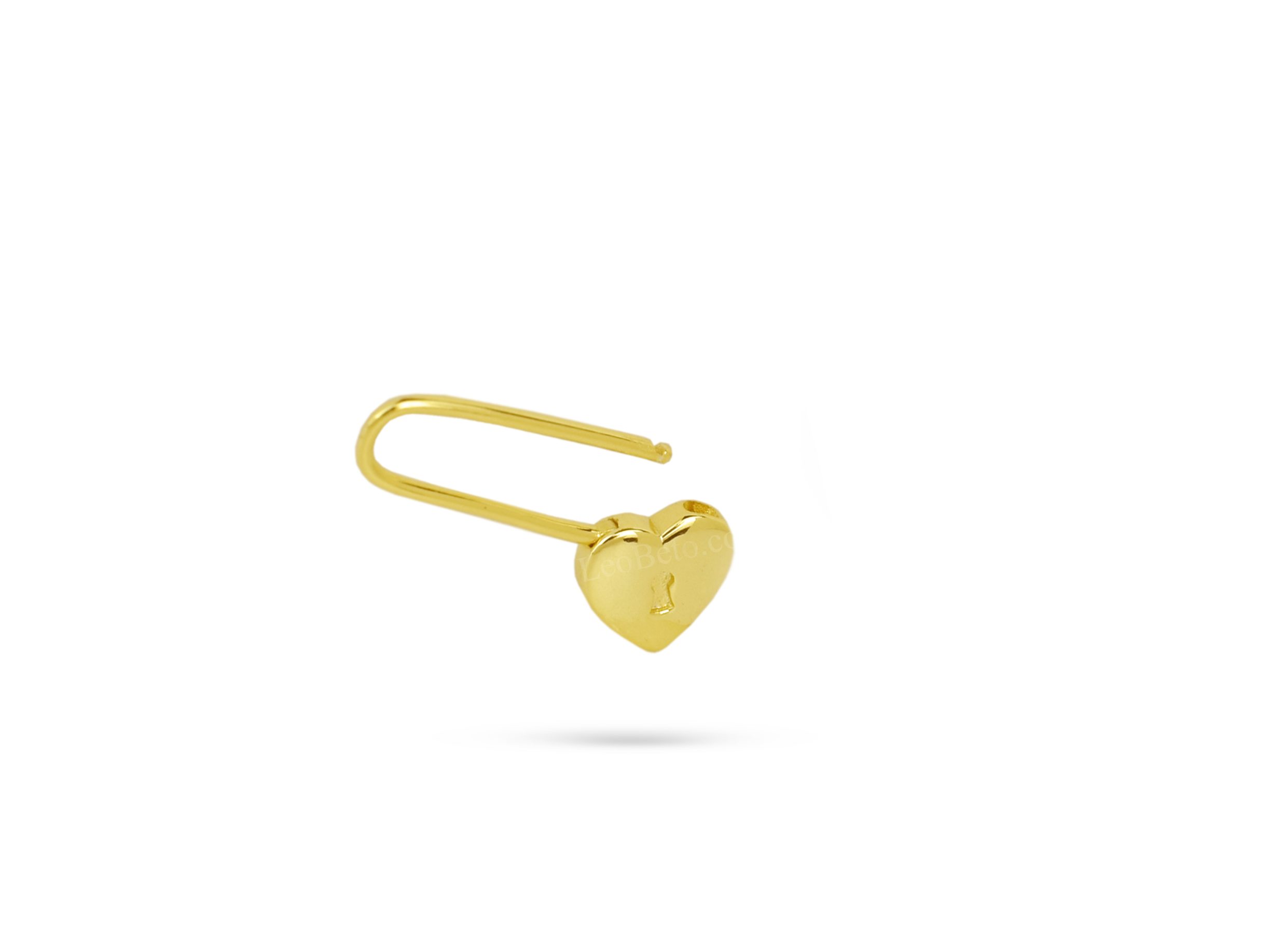 Heart Lock Hoop Earrings - Image 3