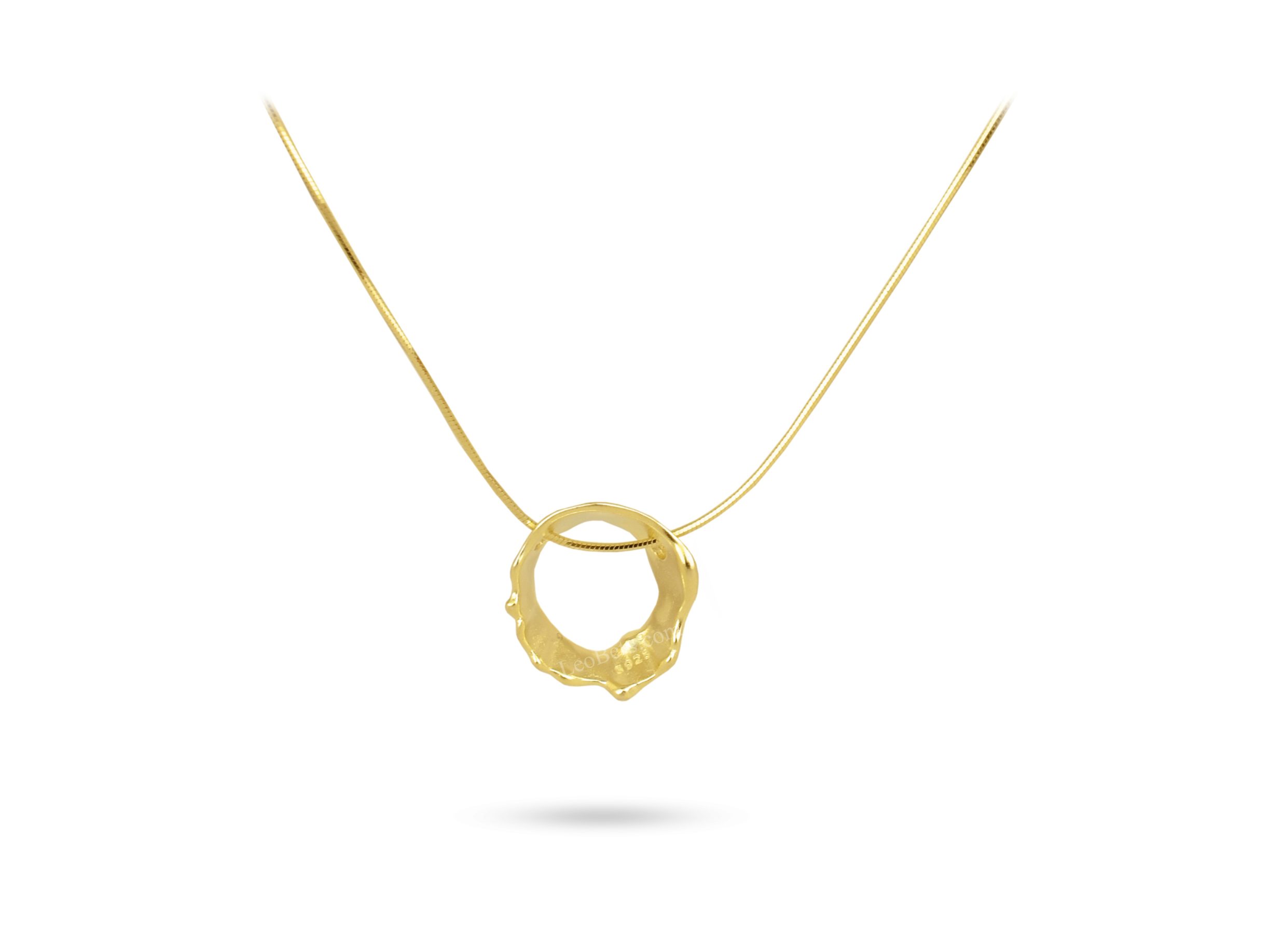 Minimal Irregular Circle Necklace - Image 2