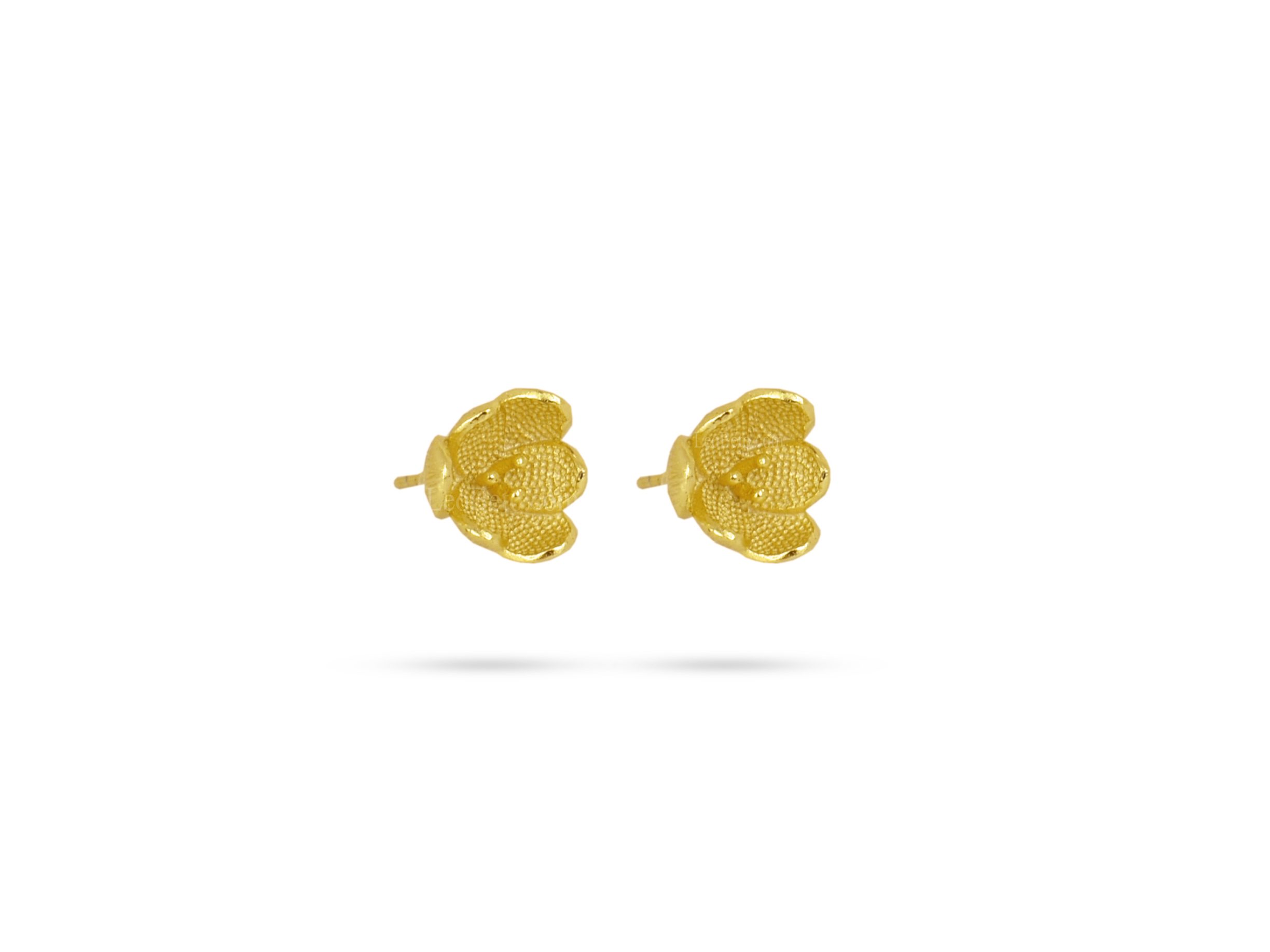 Small Flower Stud Earrings - Image 2