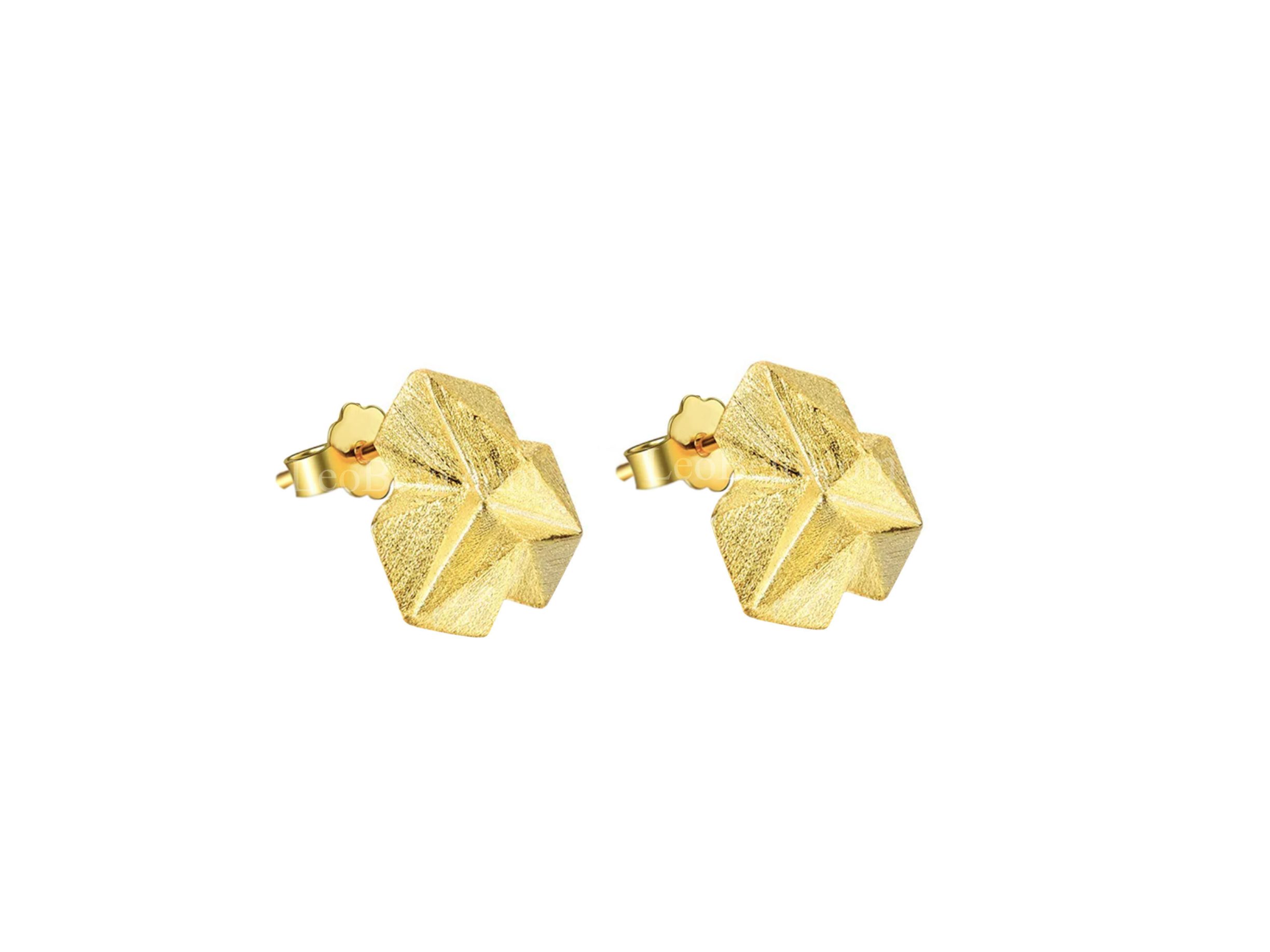 Origami Style Stud Earrings - Image 2